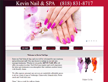 Tablet Screenshot of kevinnailartspa.com